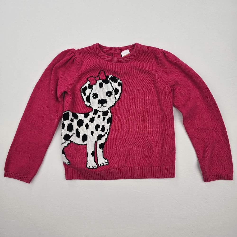 Pink Sweater with Dalmatian Design